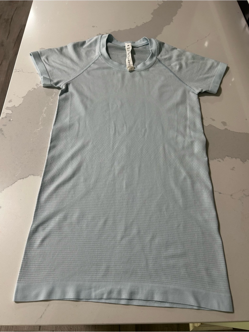 Lululemon Short-Sleeve Crew Neck Tee in Light Blue